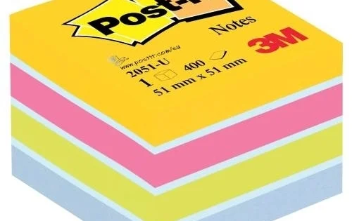 Časově Omezené Bloček Post-it 2051-U, 51x51mm, 400lístků, ultra barvy
