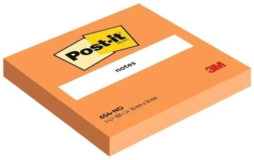 Odeslání Ihned Bloček Post-it 654NO, oranžový (100lístků)