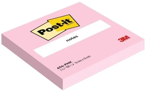 Nízká Cena Bloček Post-it 654NP, růžový (100lístků)
