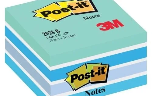 Akční Cena Bloček Post-it kostka 2028 B, 76x76mm, 450lístků, modrý