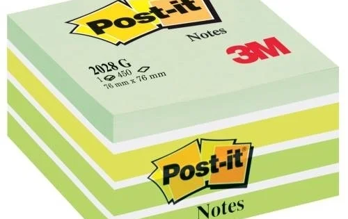 Finální Výprodej Bloček Post-it kostka 2028 G, 76x76mm, 450lístků, zelený