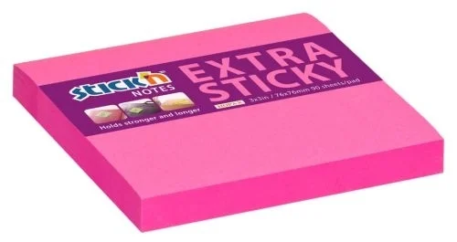 Bloček samolep. Stick´n Extra Sticky 76x 76mm, 90l., růž. Tovární Cena
