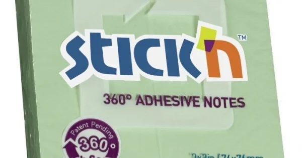 Rychlé Dodání Bloček samolepicí 76x76mm, 360°, 100listů, zelený