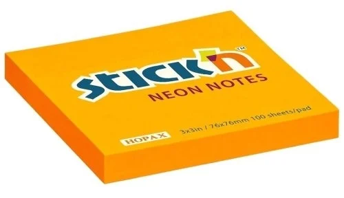 Sezónní Sleva Bloček samolepicí 76x76mm, oranžový neon, 100lís.