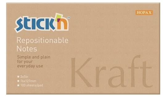 Nakupujte Hned Bloček samolepicí KRAFT, 76x127mm, 100lístků