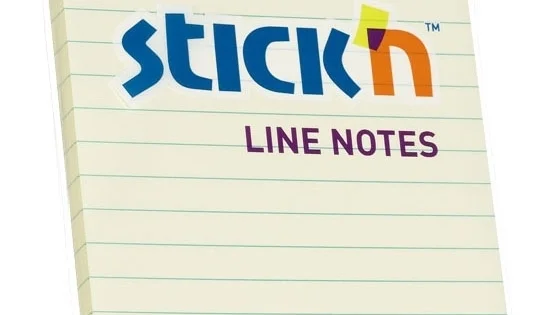 Bloček samolepicí Stick´n 150x101mm, linkovaný, žlutý Výhodná Nabídka