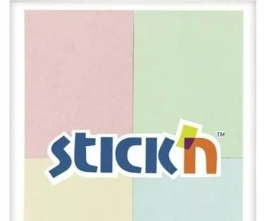 Bloček samolepicí Stick´n 38x51mm, 4x50l., pastelové barvy Must-Have