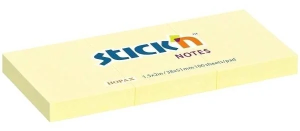 Bloček samolepicí Stick´n 38x51mm, žlutý (3ks) Koupit Online