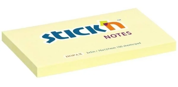 Aktuální Bloček samolepicí Stick´n 76x127, žlutý