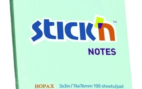 Bloček samolepicí Stick´n 76x76mm, modrý Oblíbený