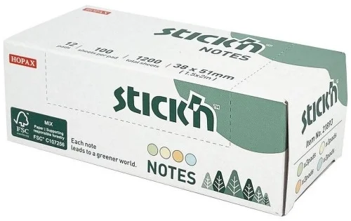 Víkendová Akce Bloček samolepicí Stick´n FSC 38x51mm, 12x100l., mix barev