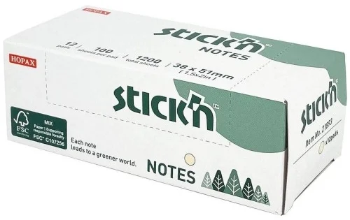 Víkendová Akce Bloček samolepicí Stick´n FSC 38x51mm, 12x100lístků, žlutý