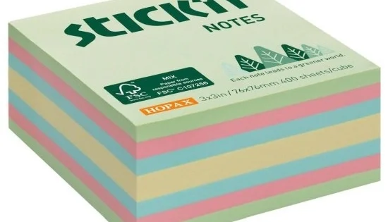 Akce Bloček samolepicí Stick´n FSC 76x76mm, lesní pastel. barvy