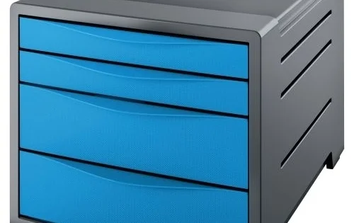 Nízká Cena Box zásuvkový Esselte Europost VIVIDA 4zásuvky, modrý