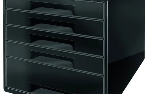 Box zásuvkový Leitz WOW, 5zásuvek, černý Akce
