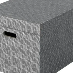 Zlevněný Box úložný Esselte Home, velikost L, šedý, 3ks