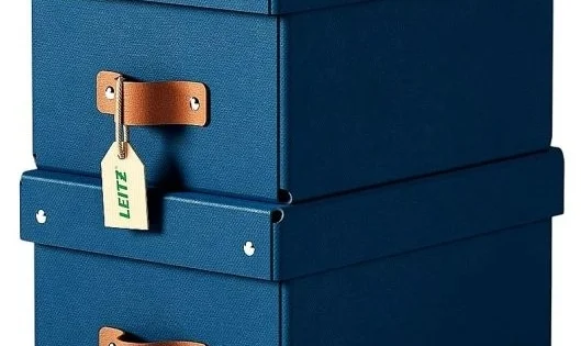 Výprodej Box úložný Leitz Puro svíkem, velikost S, modrý, 2ks