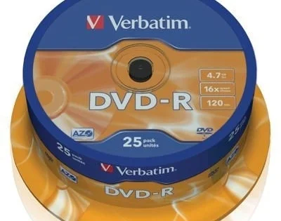 Aktuální DVD-R Verbatim 4,7 GB, 16x, cake 25ks
