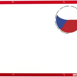 Zlevněný Bílá keramická tabule boardOK 60x45 - červená