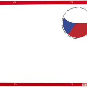 Značkový Bílá emailová tabule boardOK 60x45 - červená