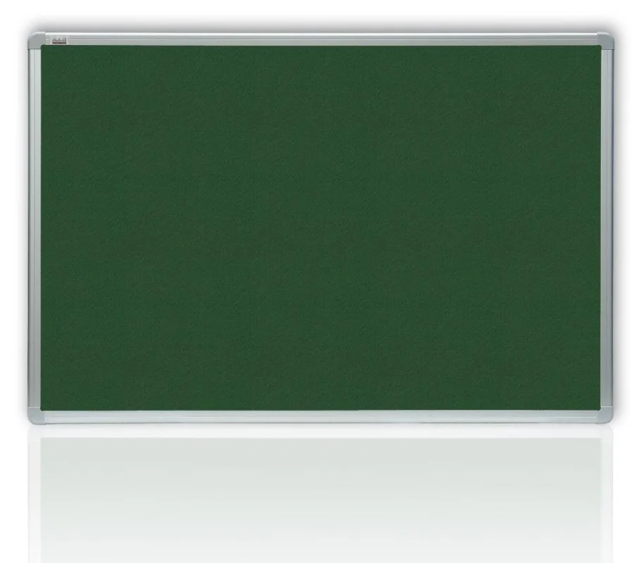 Značkový Filcová zelená tabule v hliníkovém rámu 90x60 cm