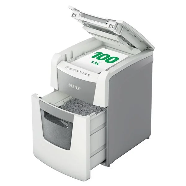 Automatická skartovačka Leitz IQ AutoFeed 100 - P4, řez na částice 4 x 30 mm Výhodná Nabídka