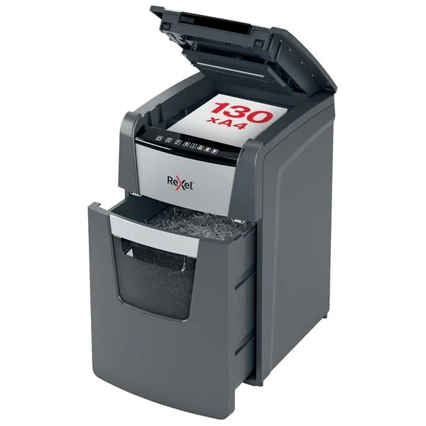 Dokud Zásoby Vydrží Automatická skartovačka Rexel Auto+ Optimum 130M - P5, řez na mikročástice 2 x 15 mm