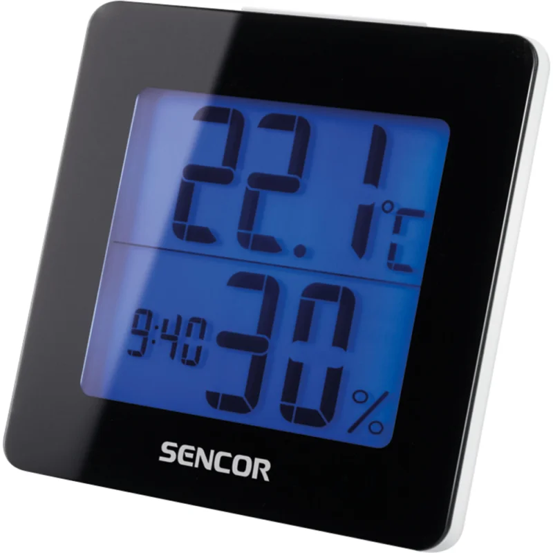 Teploměr s hodinami Sencor SWS 1500 B Autentický