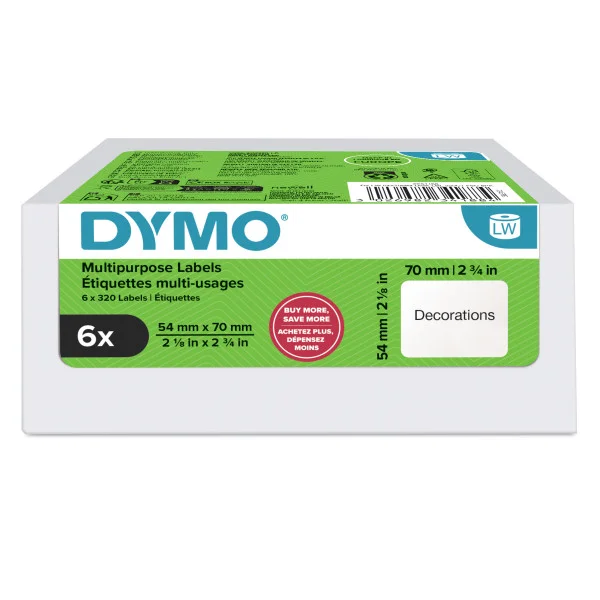 Bezpečná Platba Dymo LabelWriter štítky 70 x 54mm, 6x320ks, 2234188