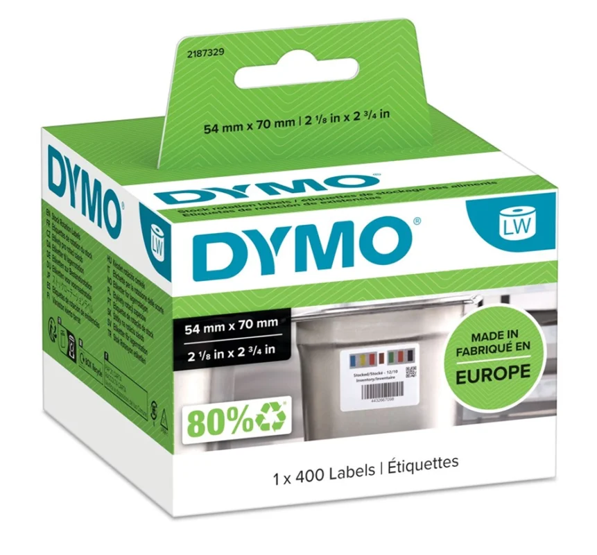 Dymo LabelWriter štítky potravinářské 70 x 54mm, 400ks, 2187329 Dokud Zásoby Vydrží