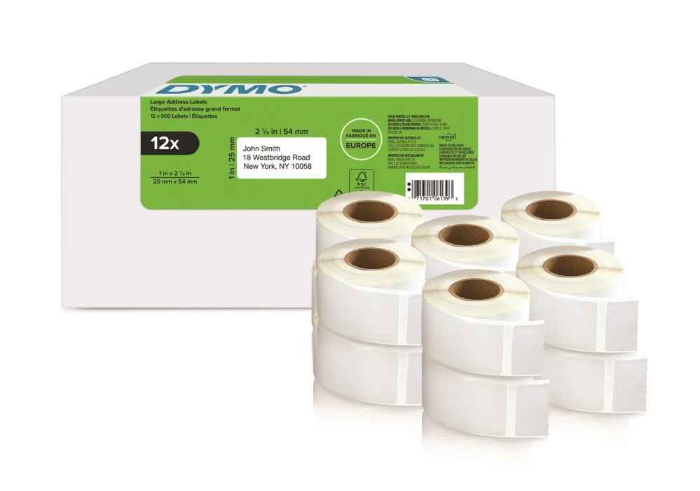 Dymo LabelWriter štítky 54 x 25mm, 12x500ks, 2177563 Rychlé Dodání
