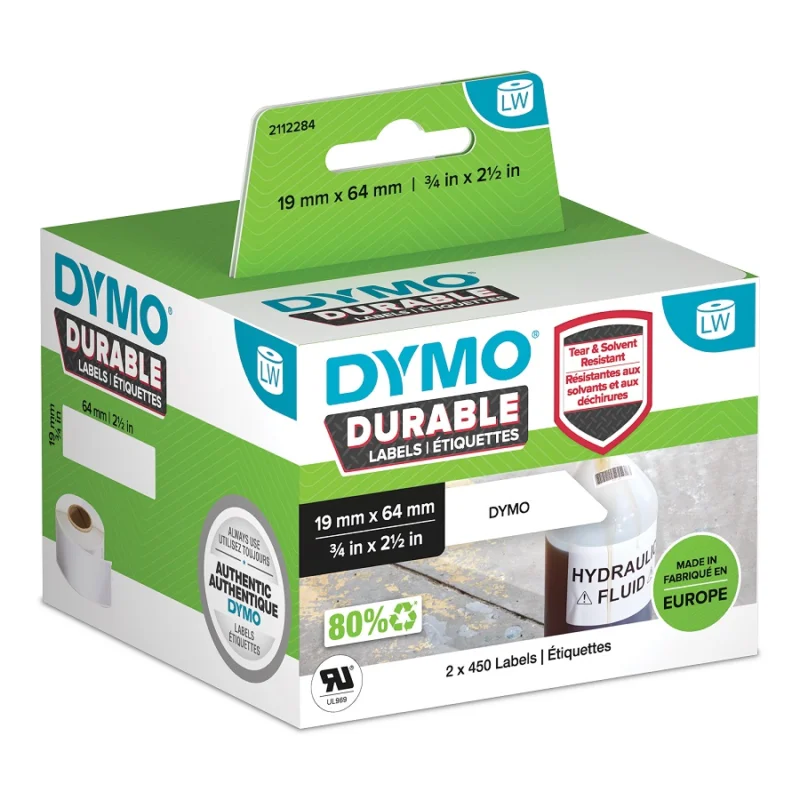 Pouze Dnes Dymo LabelWriter odolné štítky 64 x 19mm, 2x450ks, 2112284