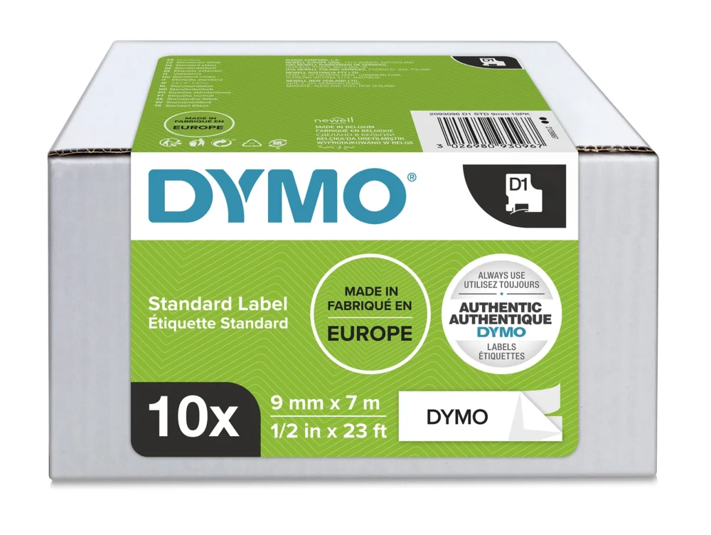 DYMO páska D1 9mm x 7m, černá na bílé, 41913, 10ks - 2093096 Super Cena
