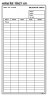 Autentický Skladová karta 15 - volný list 10x21 cm