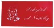 Super Cena Plastová cedulka 120 x 60 mm zlatá mat/ černá