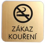Časově Omezené Piktogram zákaz kouření zlatá mat/ černá