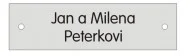 Dveřní štítek - typ 3 zlatá mat/ černá Super Cena