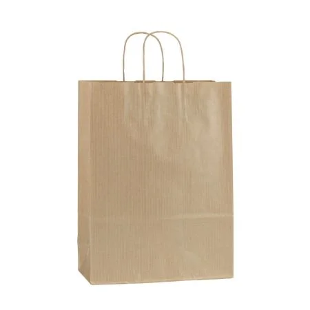 Rychlé Dodání Tašky papírové kroucená ucha - hnědá / 260 x 110 x 345 mm