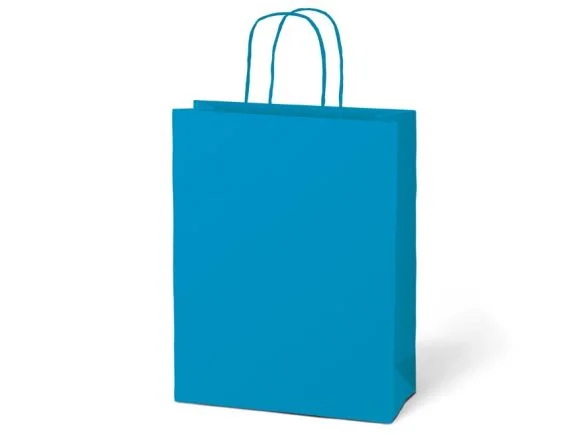 taška dárková T 5 kraft 260x320x100 modrá 5251225 Nízká Cena