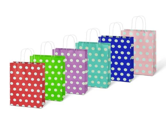 Cenová Bomba taška dárková S kraft 150x210x80 puntík mix 5251325