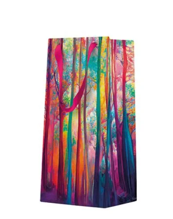 Nízká Cena Vánoční papírová taška PAW Colorful Magic Forest narrow DEO ,balení 5 ks