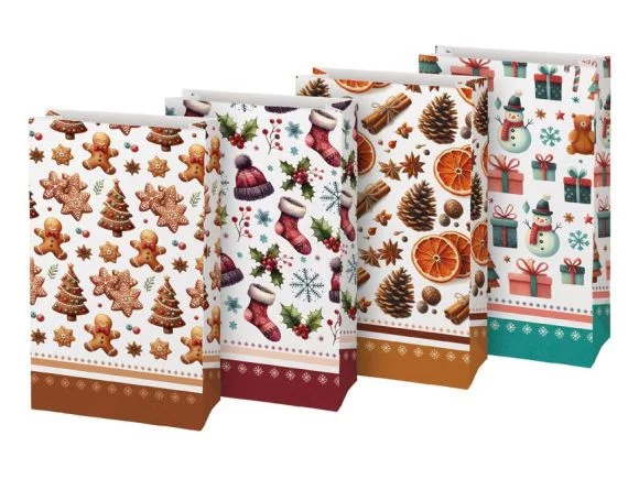 Horká Nabídka sáček papírový vánoční KRAFT 3 15x27x9cm mix 5252803