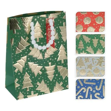 Dárková taška vánoční 30x12x40 cm (extra velká) - 4 designy Výprodej