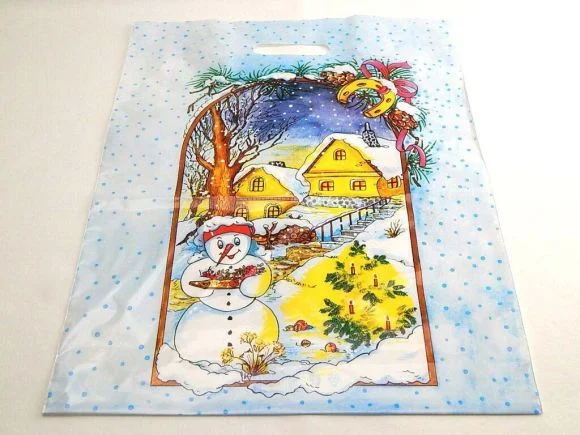Nízká Cena Taška PE Zimní příroda 34x46 cm sprůhmatem