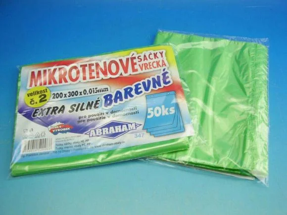 Sáček mikroten 20x30cm pro domácnost zelený 50 ks Cenový Hit
