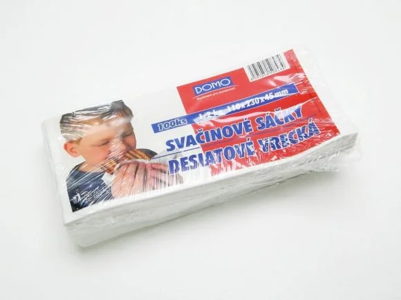 Sáček papírový 0,5kg svačinový 100 ks (11x23x4,5cm) Sleva