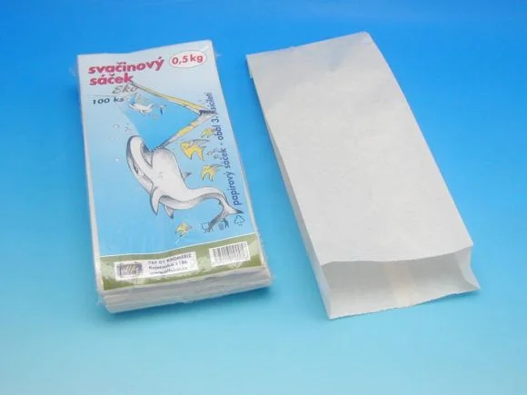 Sáček papírový 0,5kg svačinový sulfit EKO 100 ks Oblíbený