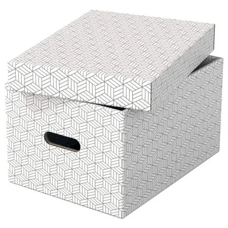Krabice úložná Esselte - M / bílá / 360 x 265 x 205 mm / s otvory / 3 ks Akční Cena