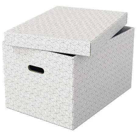 Akce Krabice úložná Esselte - L / bílá / 510 x 355 x 305 mm / s otvory / 3 ks