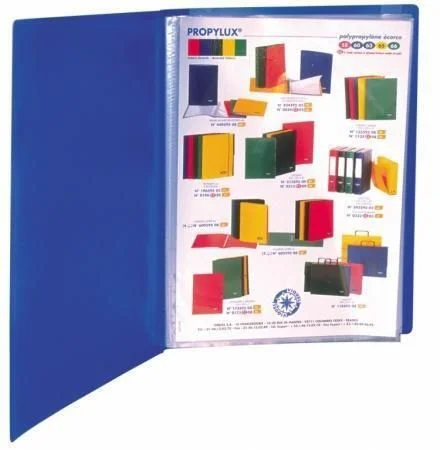 Oblíbený Katalogová kniha Standard, modrá, 20 kapes, A4, VIQUEL